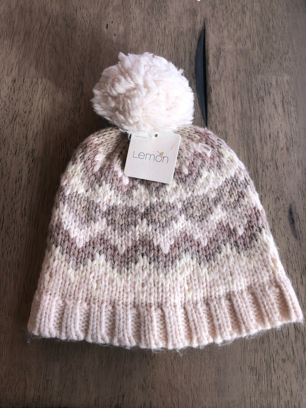 Lemon Knit Moonbeam Beanie with Pom Pom - OS
